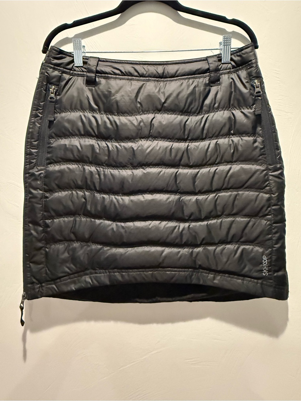 Skhoop - Short Down Skirt - Black Quilted Puffer Skirt